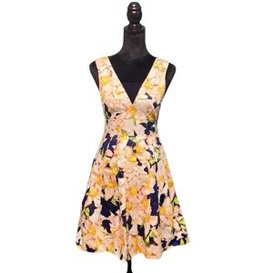 J. Crew Pleated Fit and Flare Floral Dress - Size 0